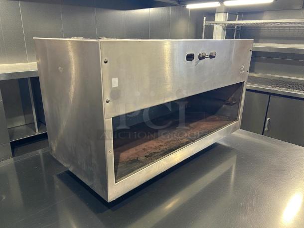 Jade Range JCM-36 gas cheesemelter, wall-mount design, in great condition, stainless steel, tested and working.