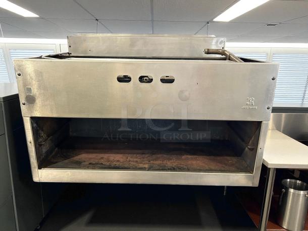 Great condition Jade Range JCM-36 gas cheesemelter, wall mount, tested and working, shows Jade Range logo, metal finish.