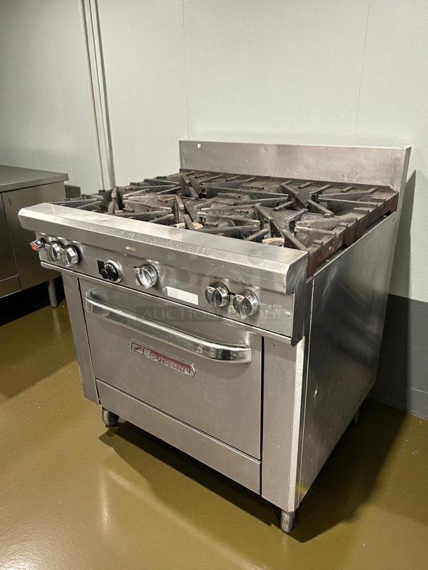 Southbend 4361D 36" liquid propane 6-burner range with standard oven, great condition, tested and working.