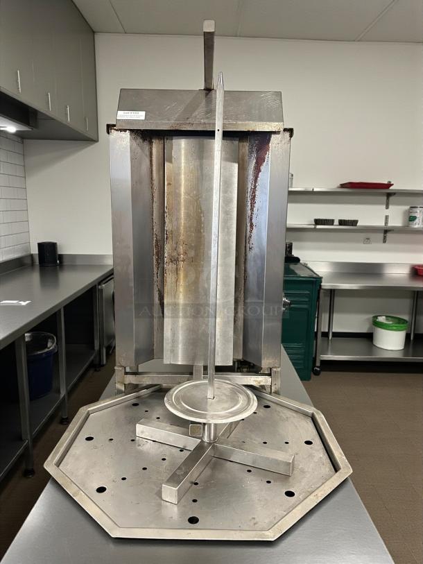 Axis Equipment AX-VB4 Heavy Duty Vertical Gas Broiler, 4 Burners, excellent condition, stainless steel, tested and working.