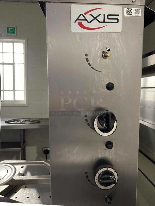 Axis Equipment AX-VB4 Vertical Gas Broiler, 4 Burners, label visible, excellent condition, tested working.