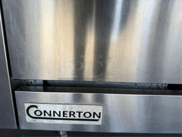 Connerton CN36-6 36" gas restaurant range in great condition, features standard oven, stainless steel finish, tested and working.