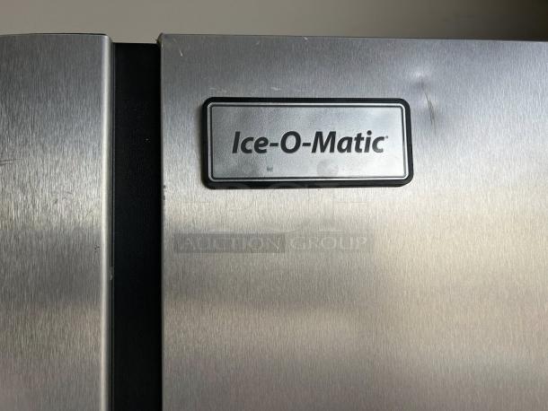 Ice-O-Matic CIM1136HA ice machine head, air-cooled, half cube, tested, working, 932 lb capacity, stainless steel finish.