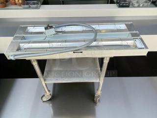 Hatco GRAH-42D 42" Aluminum Dual Infrared Warmer in great condition, with 6" spacer and toggle controls, tested and working.