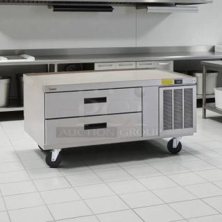 Delfield F2936CP 36 1/4" Chef Base with 2 drawers, excellent condition, stainless steel, 115v, tested and working.