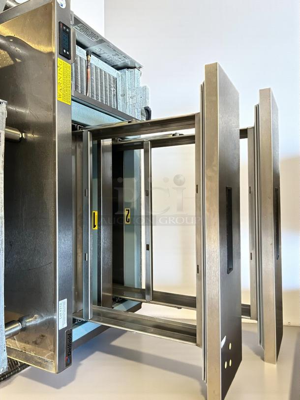 Delfield F2936CP 36 1/4" chef base with 2 drawers, excellent condition, stainless steel, tested and working, 115v.