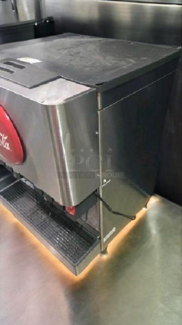 Lancer 41930R 8-Flavor Coca-Cola soda fountain dispenser, excellent condition, tested and working, stainless steel finish.