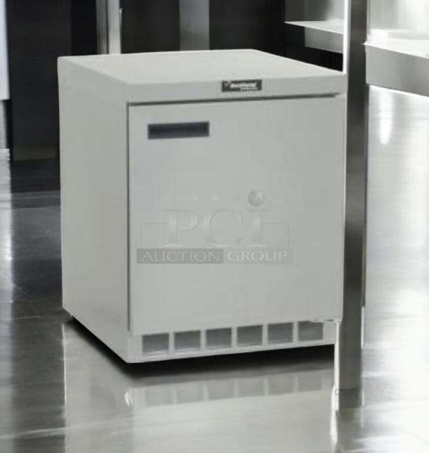 Delfield UC4427N-DHL undercounter refrigerator, stainless steel, 27", excellent condition, 115V, fully tested, compact size.