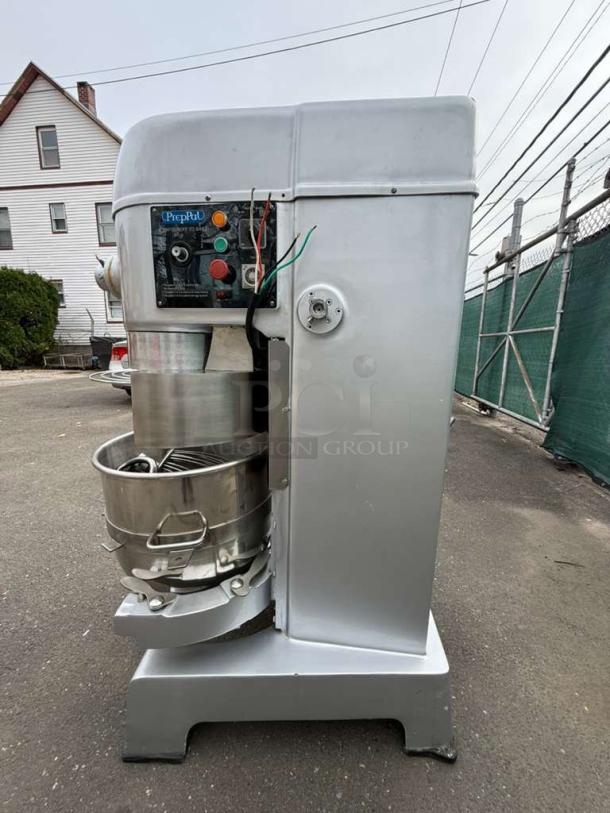 Preppal by Atosa PPM-60 Series Heavy Duty Floor Mixer, PREPPAL Make, stainless steel, used condition, control panel visible.