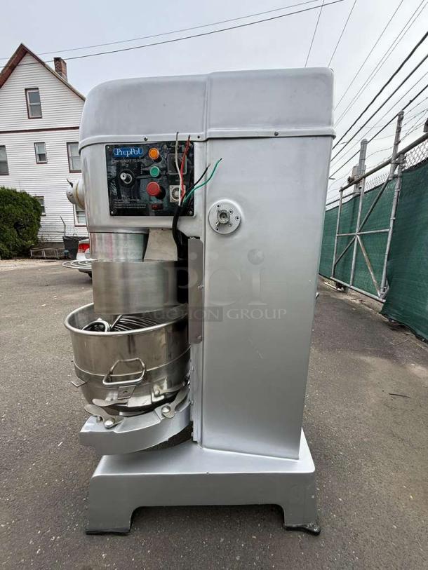 Preppal PPM-60 Heavy Duty Floor Mixer by Atosa, stainless steel, used condition, visible control panel with brand label.