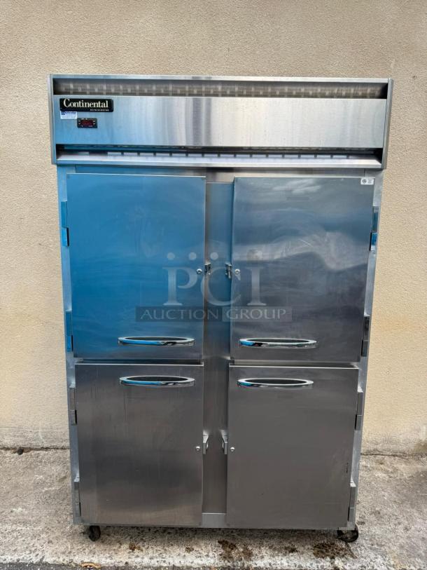 Continental 4-door reach-in refrigerator, model 2R-HD, stainless steel, tested and working condition.