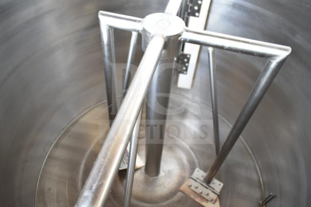 C2C CZC-13F industrial induction tilting cooking kettle, 150L capacity, 380V, 3-phase, stainless steel interior.