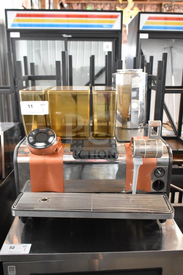 2019 Thermoplan Mastrena M2-CS stainless steel automatic espresso machine with steam wand, 250 volts, 1 phase.