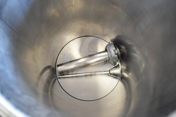 Sirman IS V25 IDRA VERT sausage stuffer interior showing metal components, suitable for commercial use, 220V.