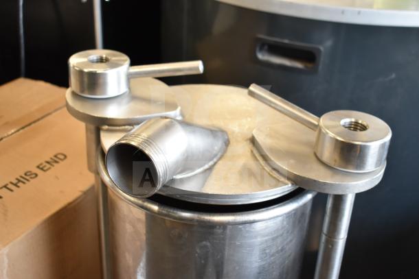 Sirman IS V25 IDRA VERT commercial sausage stuffer, stainless steel, floor style, 220 volts, sturdy handles, excellent condition.