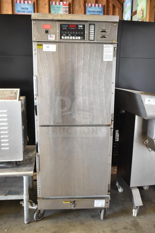 Winston CVap CA8522GR Commercial Cook N Hold Oven, 208V, 1 Phase, on casters. Stainless steel, digital controls, used condition.