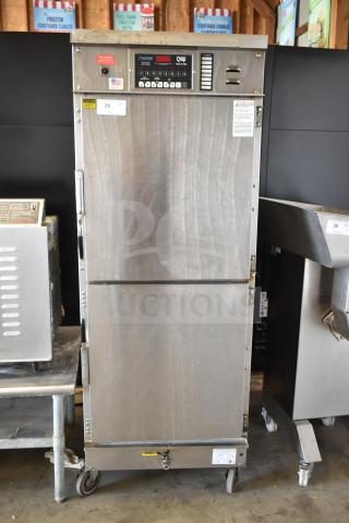 Winston CVap CA8522GR Commercial Cook N Hold Oven, 208V, 1 Phase, on casters. Stainless steel, digital controls, used condition.