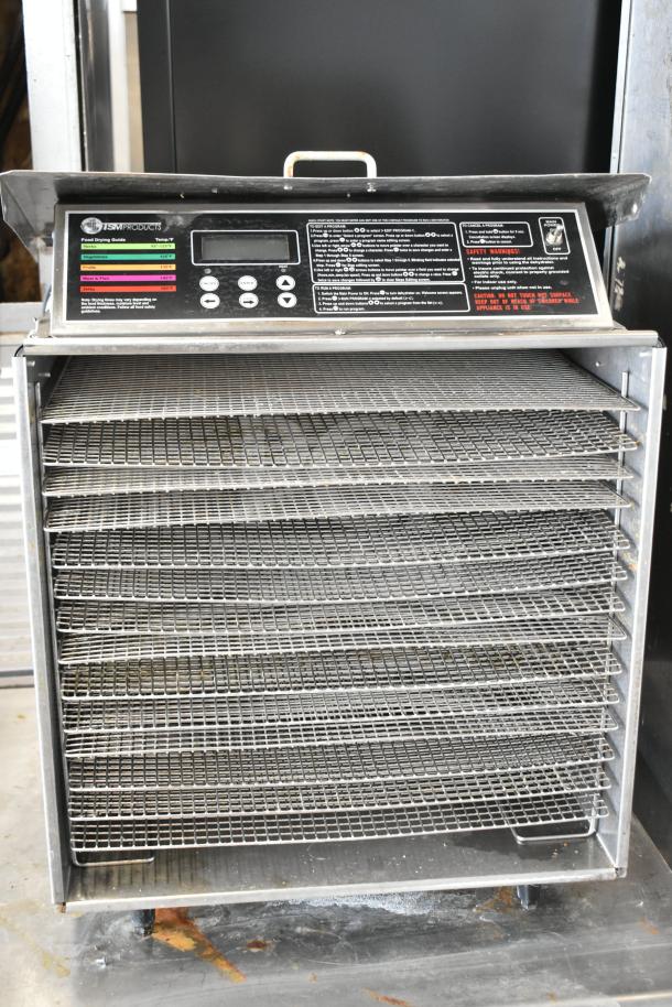 TSM Products Commercial Countertop Dehydrator, stainless steel, multi-tray, digital control panel, excellent condition, used.