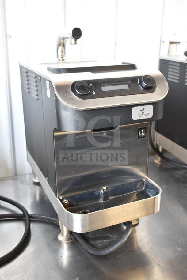 Clover 1S countertop single-cup coffee brewer, 200-240V, 1 phase, premium model, sleek design, used condition.