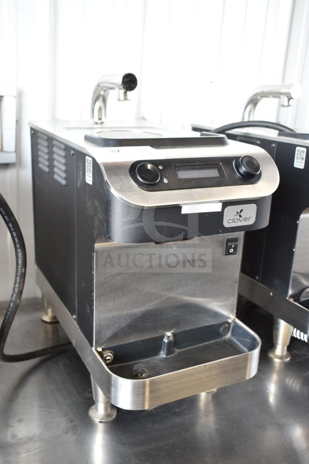 Clover 1S Countertop Premium Automated Single-Cup Coffee Brewer, 200-240 Volts, 1 Phase, stainless steel finish, good condition.
