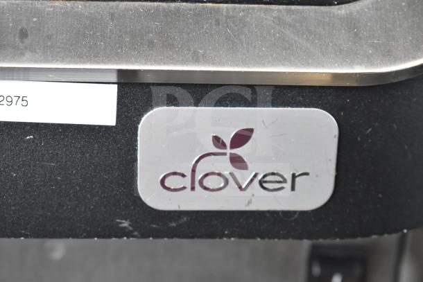 Clover 1S countertop premium automated single-cup coffee brewer, stainless steel with logo, model label visible.