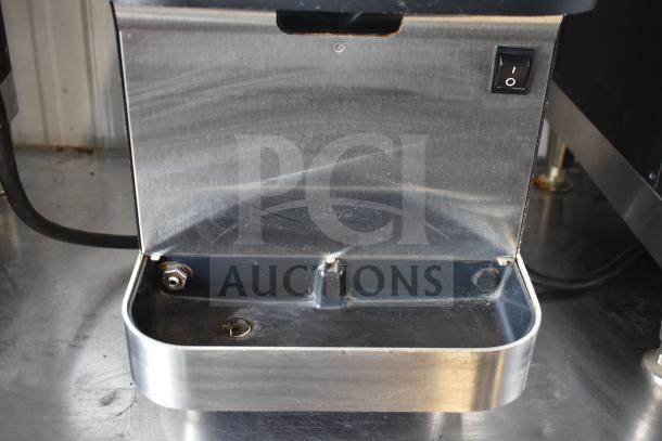 Clover 1S single-cup coffee brewer, stainless steel with power switch. Used condition, countertop model, 200-240V, 1 phase.