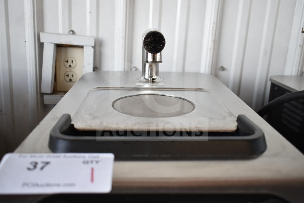 Clover 1S countertop premium single-cup coffee brewer, 200-240 volts, 1 phase, in used condition with visible auction tag.