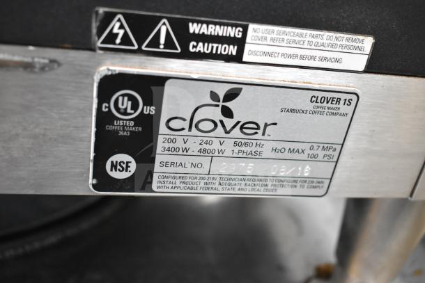 Clover 1S Countertop Automated Single-Cup Coffee Brewer, 200-240V, 1 Phase. Includes UL and NSF certifications.