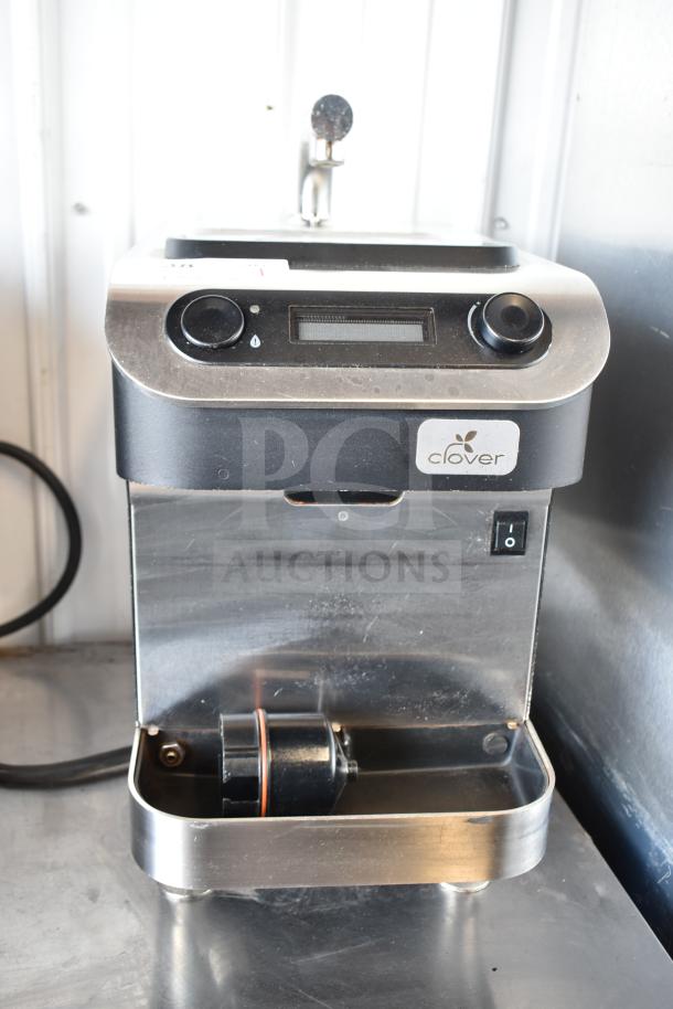 Clover 1S countertop single-cup coffee brewer, stainless finish, model 1S, 200-240V, 1 Phase, visible brand logo.