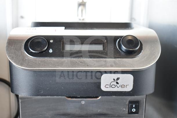 Clover 1S countertop coffee brewer, single-cup, automated, premium model, features digital display, visible logo, 200-240V, 1 phase.