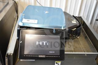 2018 Hobart HTi-7LH26 commercial countertop scale, tested and working, visible wear on surface, label showing auction info.