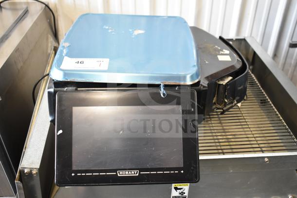 2018 Hobart HTi-7LH26 commercial food scale, tested and working. Visible wear on top surface, digital display intact.