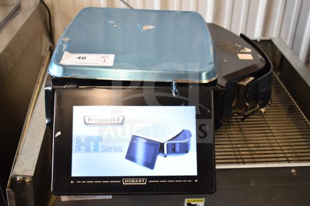 2018 Hobart HTi-7LH26 commercial countertop food portioning scale, tested working. Visible wear on platform.