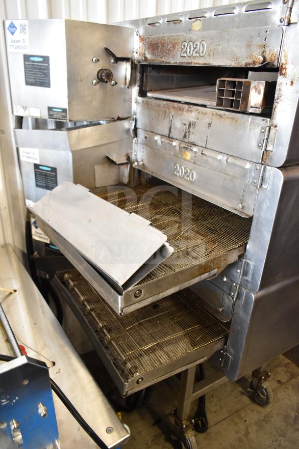 2016 Turbochef HhC2020 conveyor rapid cook oven, commercial electric, on casters. Visible labels with asset ID.