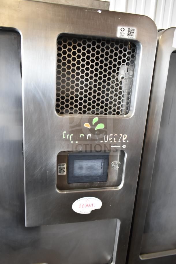 JBT 2ND-GEN-MFJ-HE Fresh N Squeeze citrus juicer, floor model, stainless steel, on casters, commercial 115V, 1 phase.