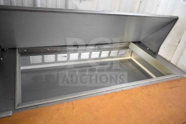 Beverage Air commercial sandwich salad prep table, Bain Marie Mega Top, on casters, 115V, 1-phase, good condition.