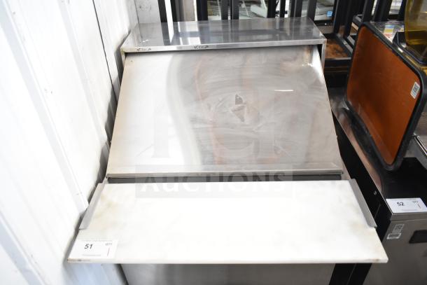 Turbo Air PST-28-12-D2-N commercial sandwich salad prep table, stainless steel, two drawers, 115 volts, good condition.