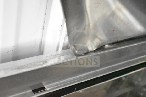 Turbo Air PST-28-12-D2-N commercial sandwich prep table, showing stainless steel detail and sturdy construction.