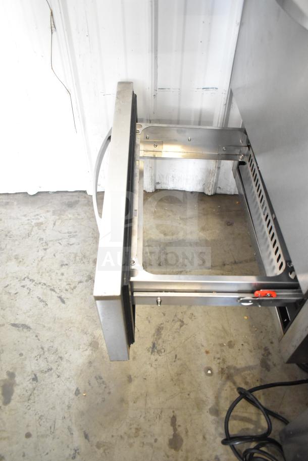 Turbo Air PST-28-12-D2-N prep table with open drawer, stainless steel, commercial kitchen use. 115 volts, 1 phase.