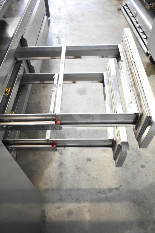 2021 Delfield F2973CP Commercial Chef Base, 4 Drawer, 115V, 1 Phase, open drawers, stainless steel, used condition.