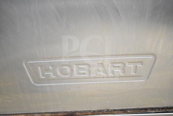 Hobart LXLH commercial undercounter dishwasher, stainless steel, embossed logo, 120/208-240V, 1 phase, gently used.
