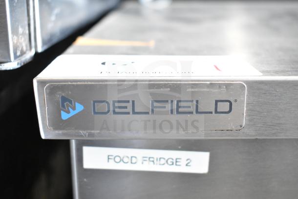 2021 Delfield 406P-STAR2 Undercounter Cooler, stainless steel with brand label. Single door, 115V, 1 phase.