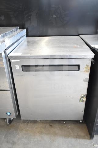 Delfield 406-STAR4 undercounter cooler, single door, stainless steel, 115V, 1 phase, good condition, minor wear marks.