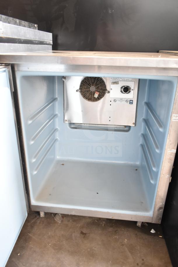 Delfield 406-STAR4 commercial undercounter cooler, single door, 115V 1 phase, interior view, gently used.