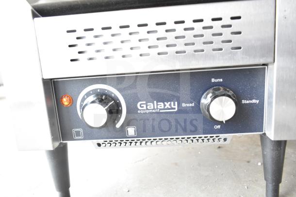 Brand new Galaxy CT-10 conveyor toaster, model 177GCT10, with 3" opening. Features bread and buns settings, 120V, 1-phase.