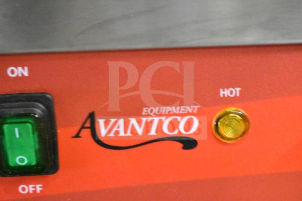 Avantco 177PG400S Commercial Dual Panini Grill, smooth plates, 19 5/8" x 9 1/8" surface, scratch and dent.