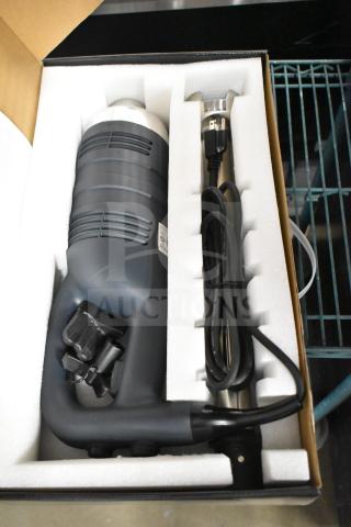 2024 Avantco 928IBHD18 18" heavy-duty immersion blender in box, variable speed, 1 1/4 hp, 120V, minor scratch and dent.