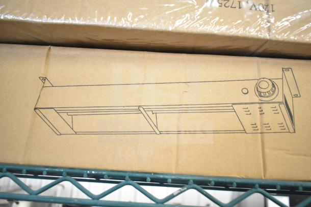 BRAND NEW ServIt 423SWI42 42" Strip Warmer in box, features high wattage, adjustable controls, 120V; scratch and dent condition.