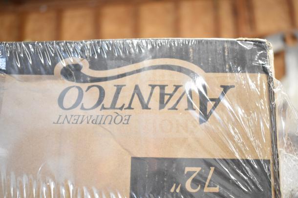 "Avantco 177SW72T 72-inch high wattage strip warmer, brand new, scratch and dent condition, with on/off toggle controls, 120V."