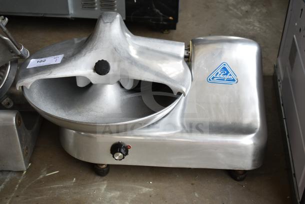 Scharfen Commercial Countertop Buffalo Chopper, stainless steel, with control knob. Scharfen logo visible. Good condition.